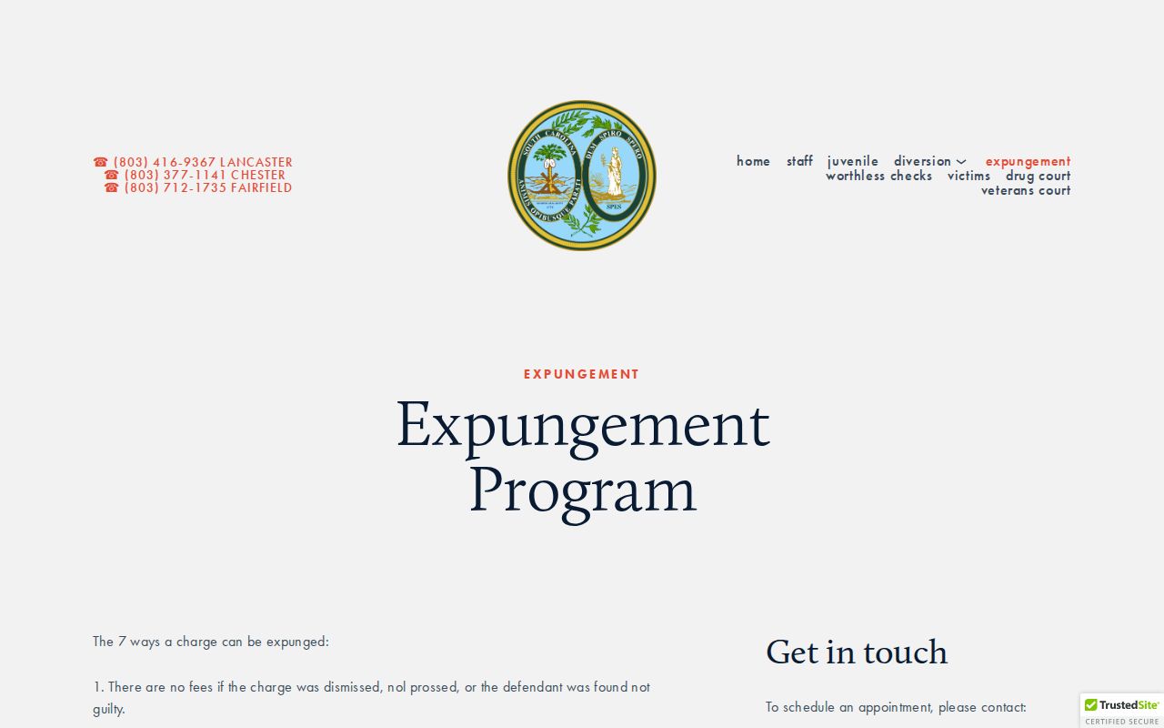 Chester County expungement contact for release mugshot records