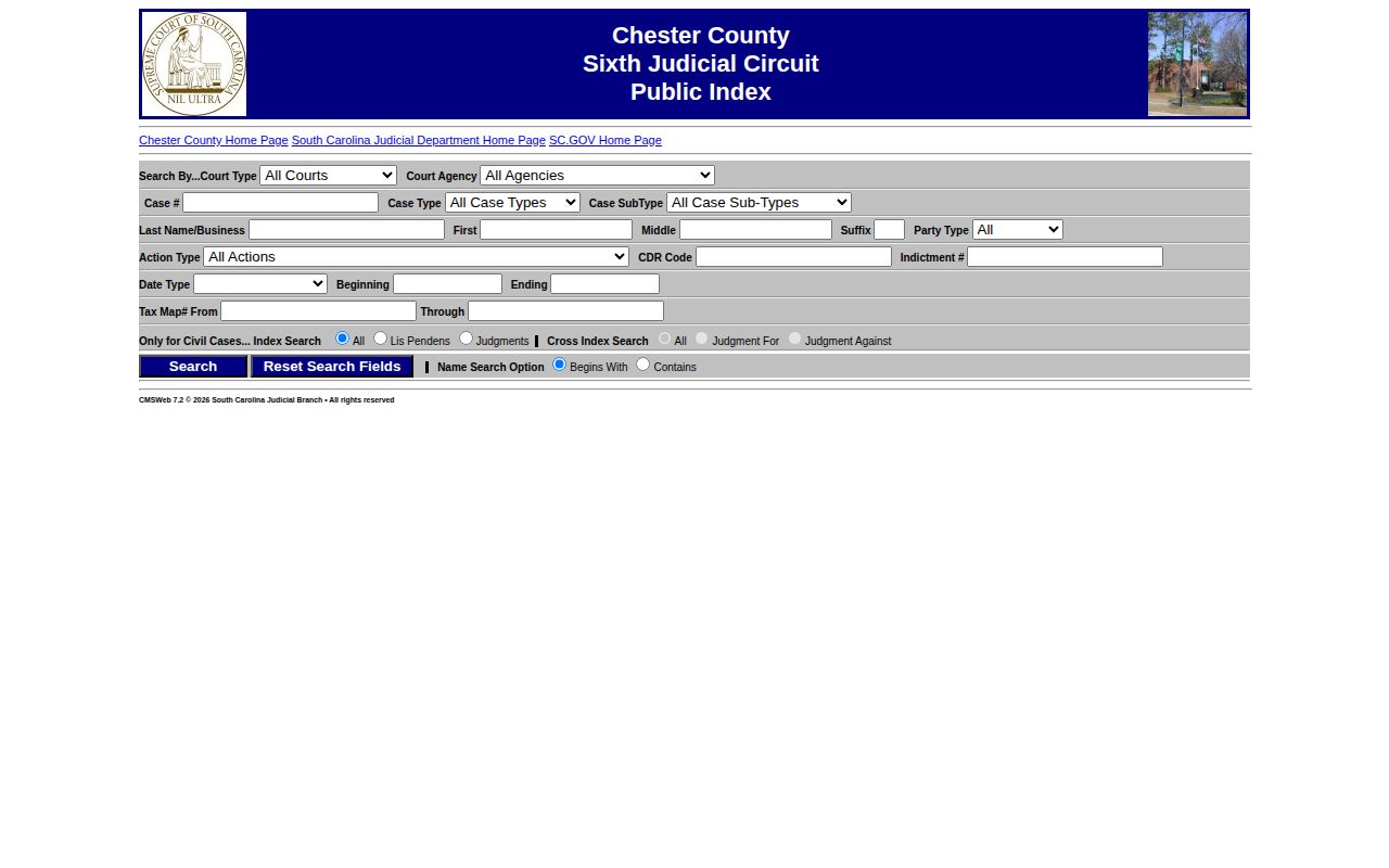 Chester County court search for released inmate disposition records