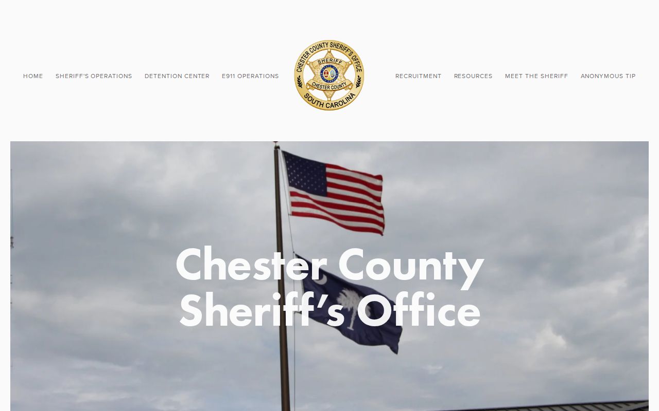 Chester County Sheriff link for released inmate and custody records